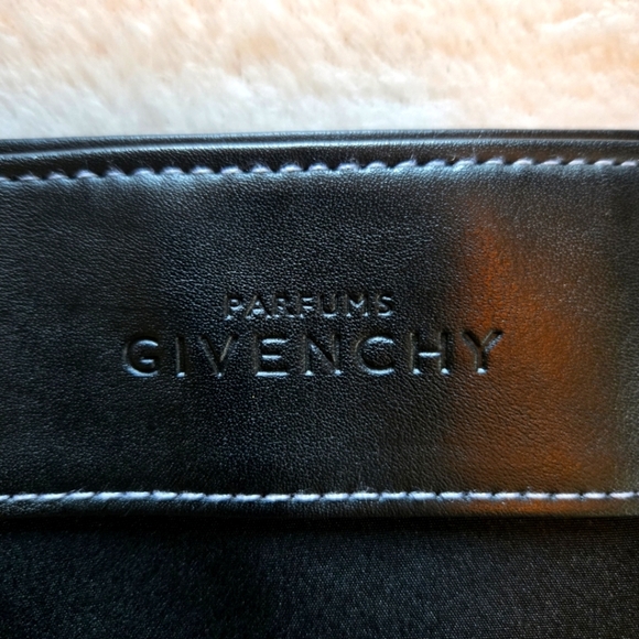 GIVENCHY Parfums Nylon Tote Bag Faux Leather Straps Striped Interior NWOT - Picture 1 of 12